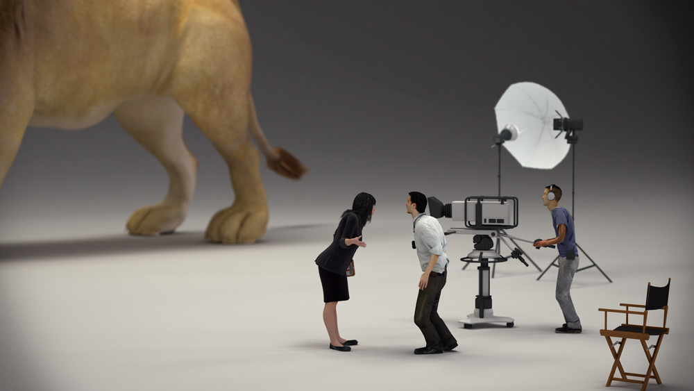 Still from the short animated film Dauphin 007