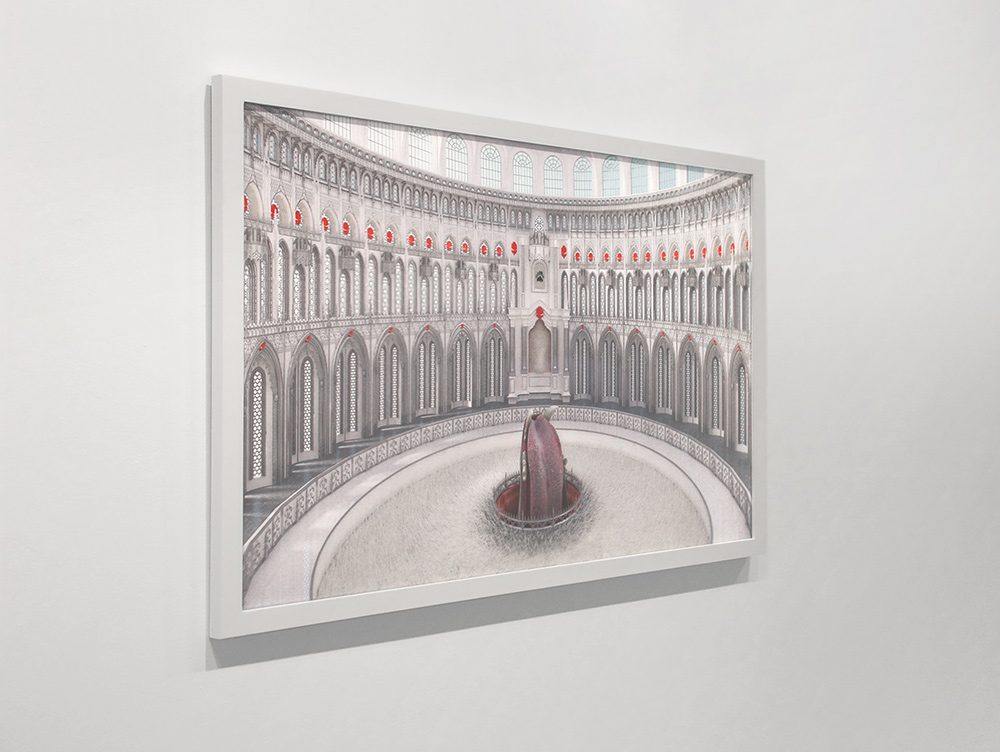 Photo of a print in the exhibition