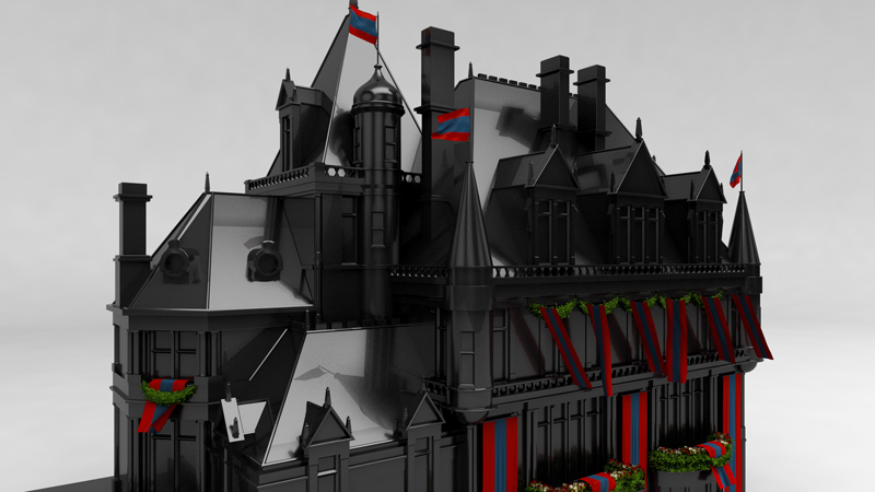 Still from Jonathan Monaghan's animated video installation
